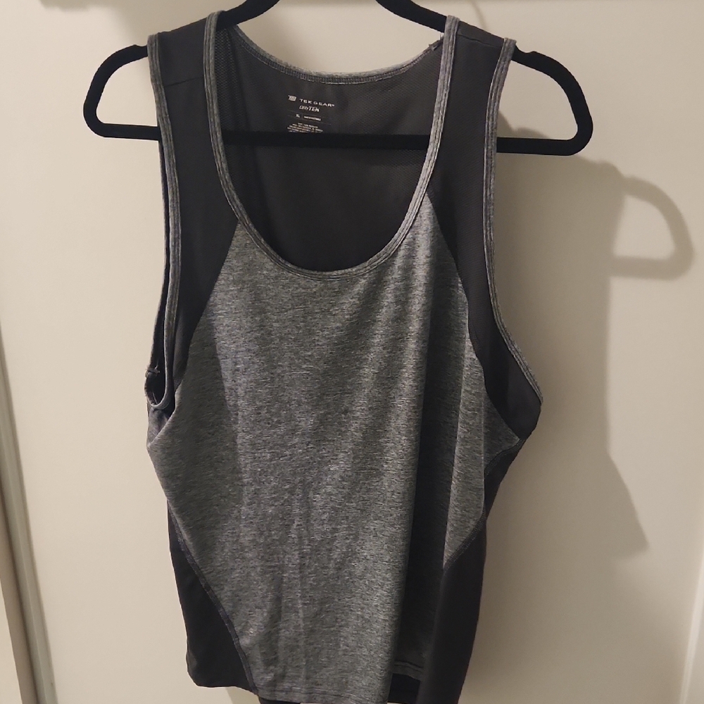 Tek Gear Gray Athletic Tank Top with Wide Straps